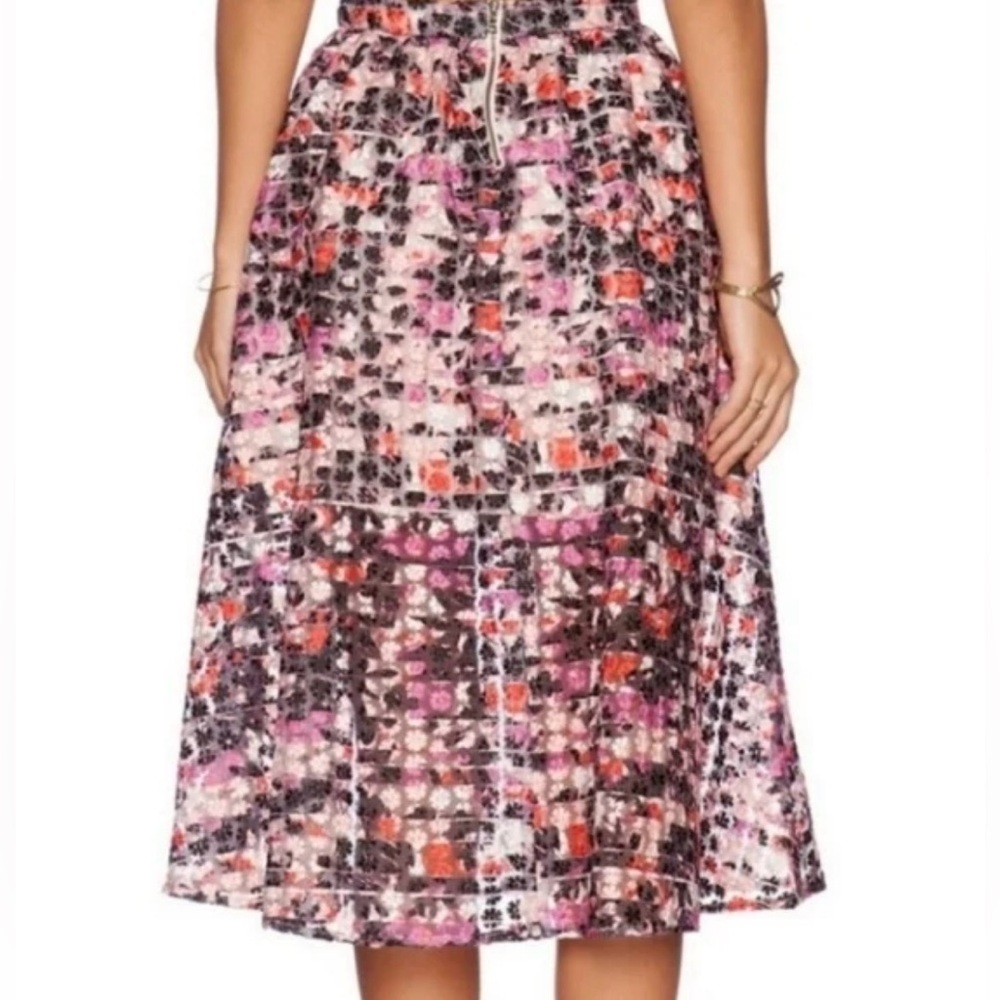 Sam Edelman Enchanted Kiss Organza Floral Skirt Size 2 EUC - Picture 4 of 7